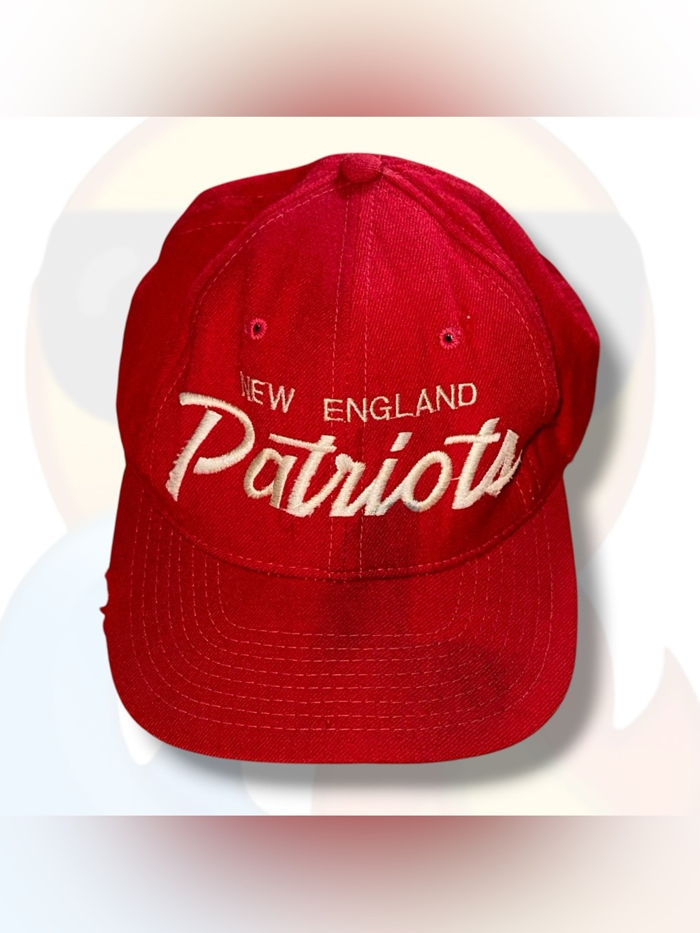 Vintage New England Patriots Single Script Wool Snapback Sports Specialties Hat